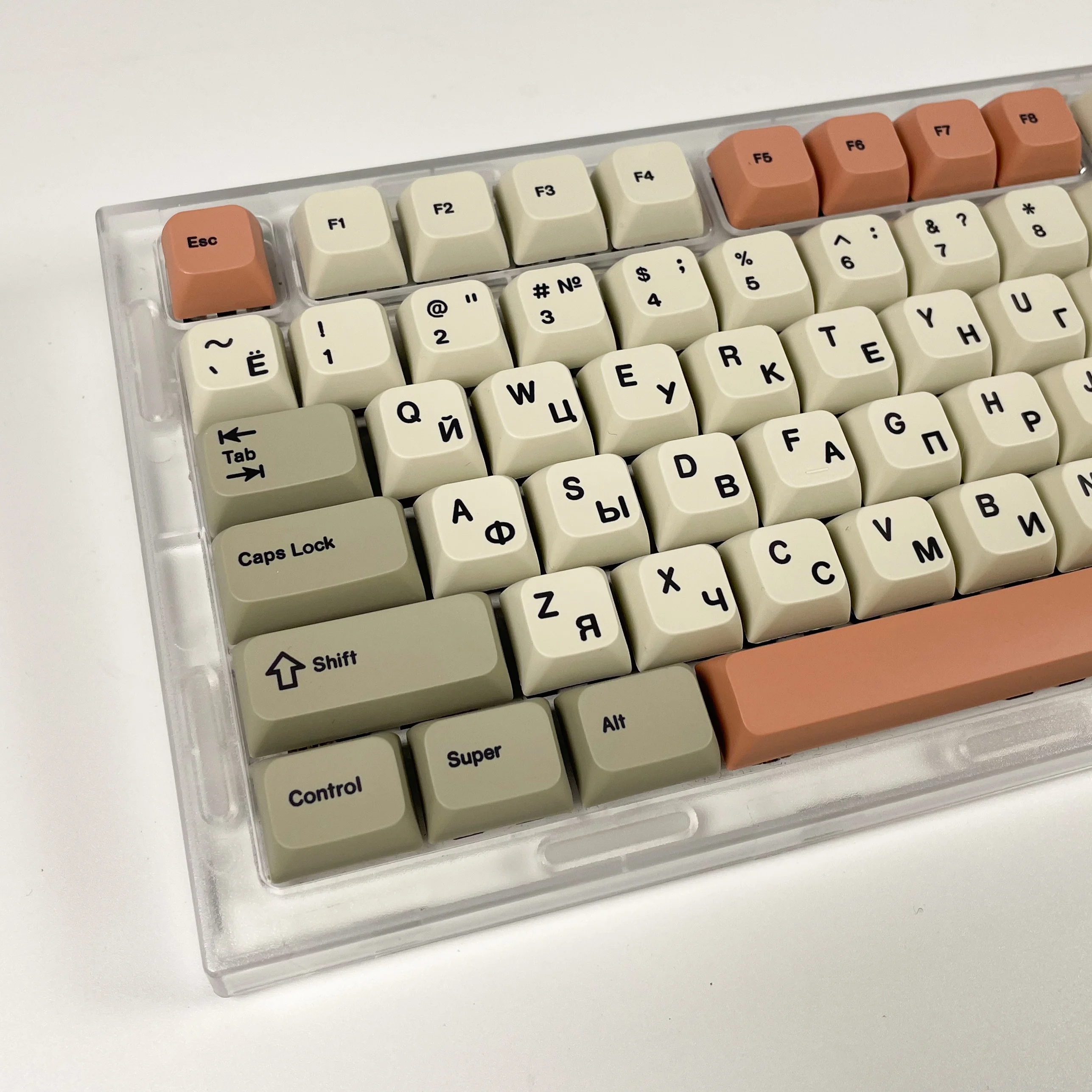 XDA PBT Keycaps coreano inglés ruso japonés 9009 Set tinte Sub Keycap para Cherry Mx Switch Teclado mecánico 61 75 82 98 teclas - imagen 3