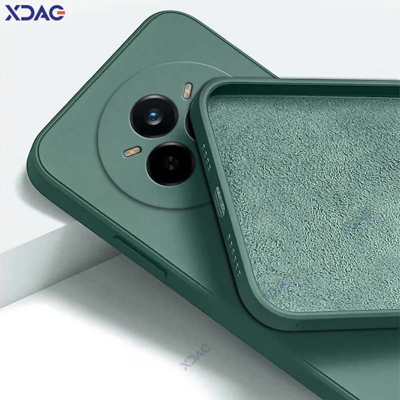 Fundas de lujo para teléfonos móviles de doble capa para Realme 14 Pro Plus 5G protección de cámara Realme14ProPlus armadura líquida cuadrada suave - imagen 3