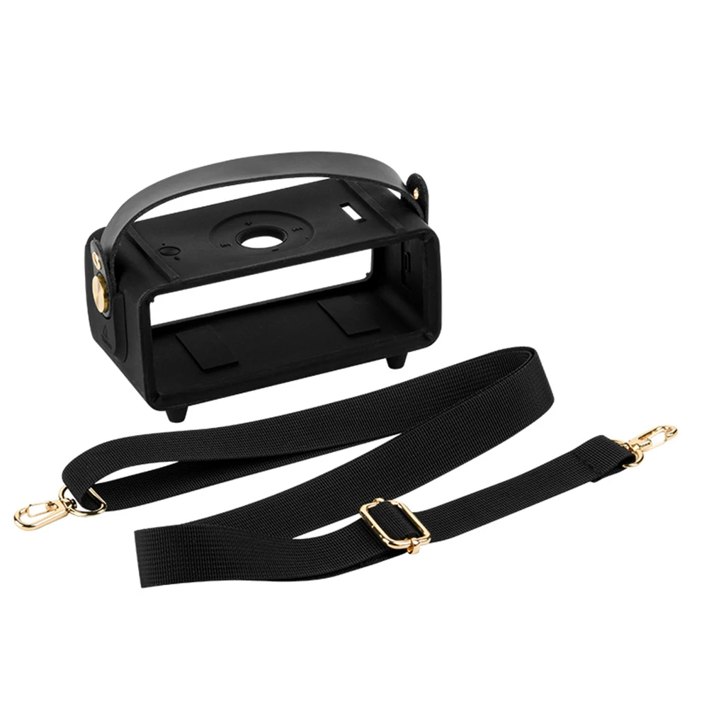 Funda de silicona con correa de asa y correa para el hombro, funda para altavoz a prueba de golpes para altavoz portátil BT Marshall Emberton II - imagen 3