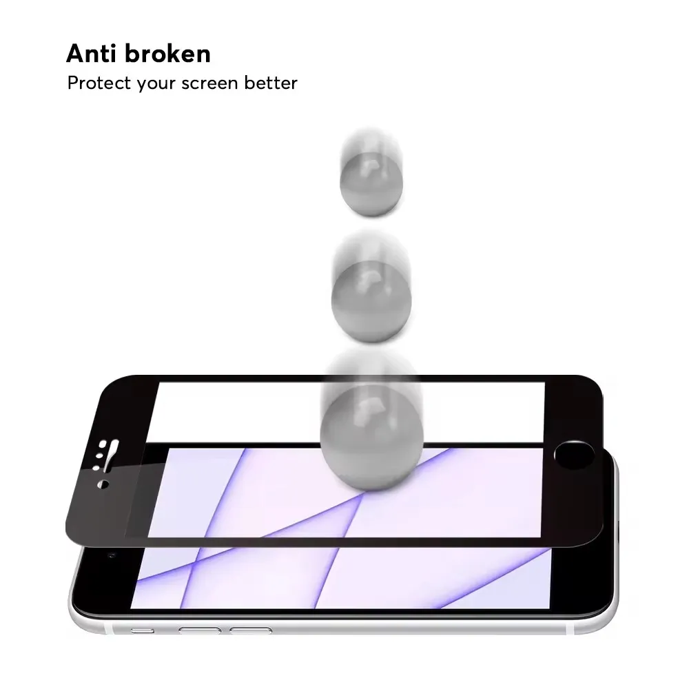 Protector de pantalla para iPhone 6S SE 2020 SE 2022, película de vidrio templado para 6 7 8 Plus, 3 unidades - imagen 5
