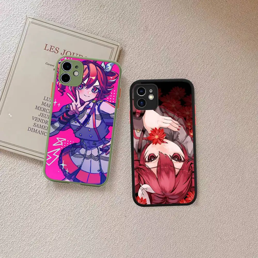Funda de silicona T-TETO K-Kasane Anime para IPhone 16 15 14 13 12 11 Pro Max Plus X XS MAX cubierta mate a prueba de golpes - imagen 3