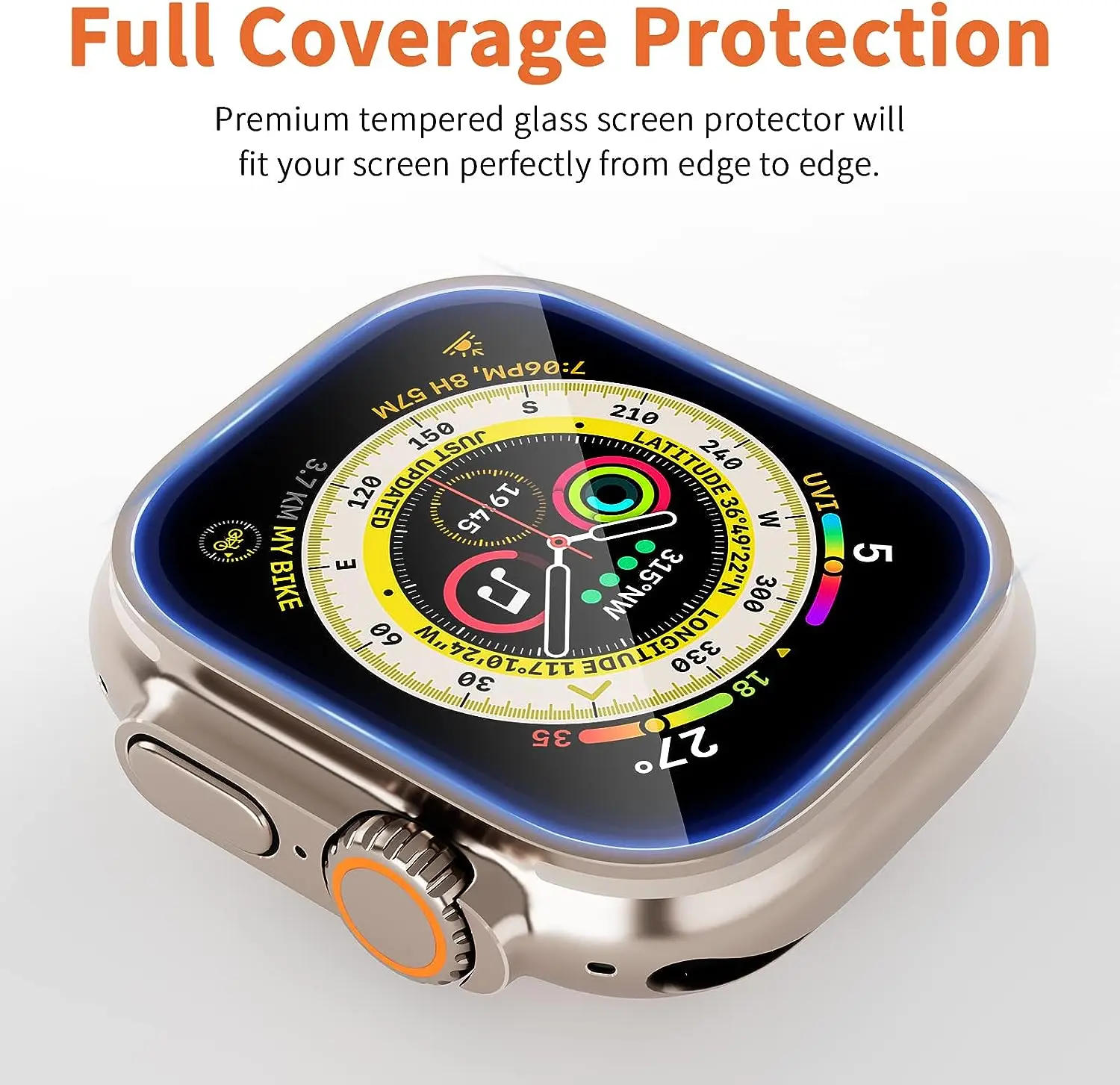 Funda protectora de pantalla de vidrio templado para Apple Watch Series Ultra 2 3 1 49MM 49 MM accesorios de película protectora - imagen 5