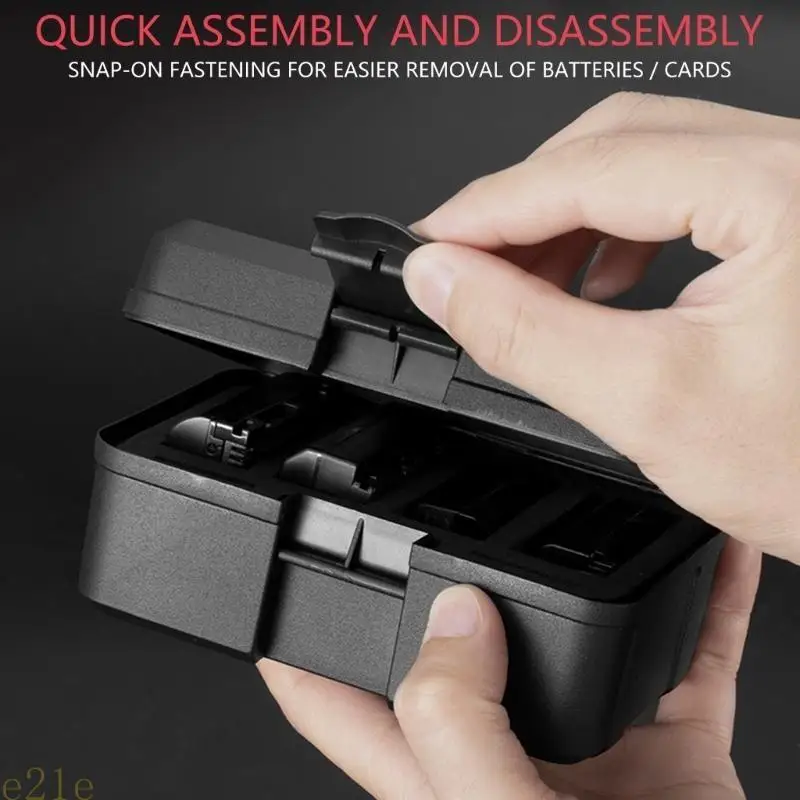 Caja organizadora almacenamiento batería para cámara, resistente agua, a prueba golpes, E21E, protege contra y - imagen 5