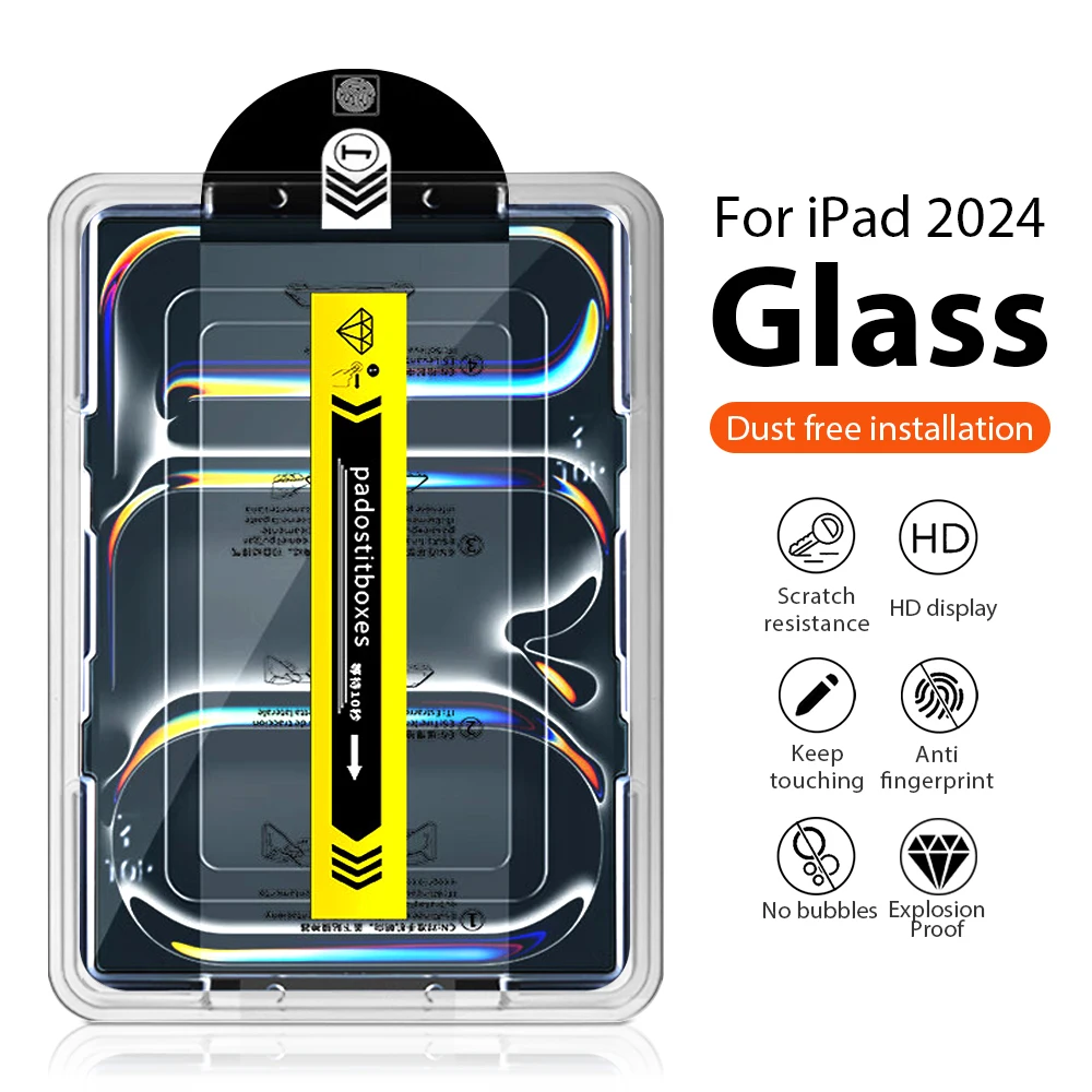 Protector de pantalla de vidrio templado para iPad Pro 13 11 M5 M4 12,9 A16 10 9 10th 9th Generación Air 5 4 3 M3 M2 Mini 7 6 Accesorios