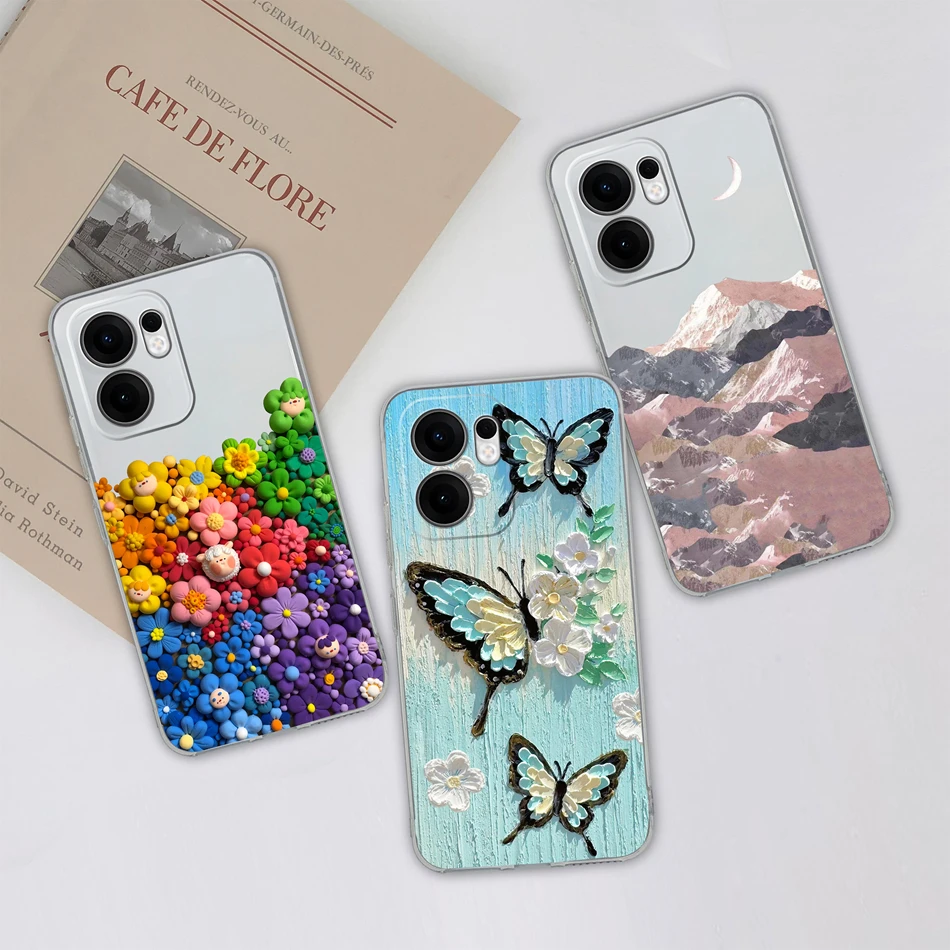 Funda transparente para Oppo Reno 13F 4G 5G, bolsas creativas transparentes para teléfono Oppo Reno13 F Reno 13 F, fundas blandas, funda trasera a prueba de golpes - imagen 5