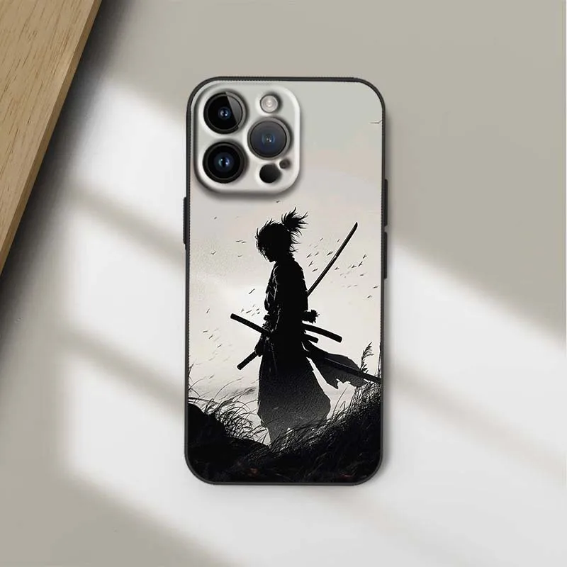 Funda Vagabond Samurai para Apple iPhone 12 11 8 7 6 6S XS XR X SE Mini Plus Pro Max funda de teléfono negra - imagen 2