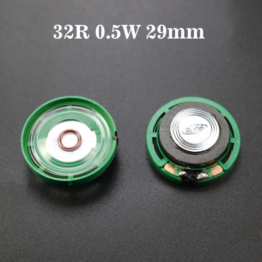 YUXI-altavoz ultradelgado para coche, bocina de juguete de 32 ohmios, 0,5 W, 0,25 W, altavoz 32R de 20, 27 y 29mm de diámetro, 1 piezas - imagen 5