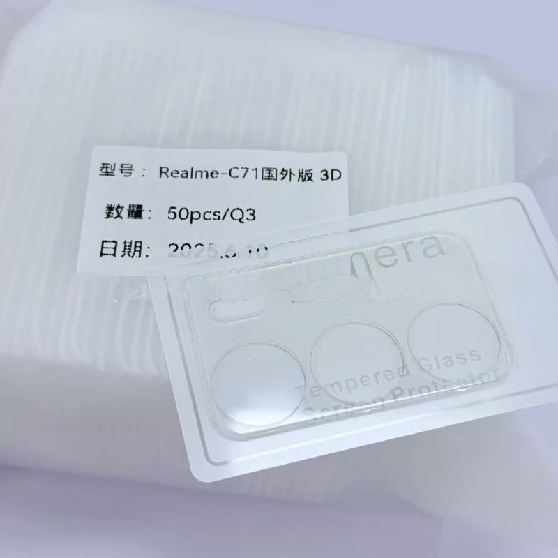 Protector de lente de cámara 3D para OPPO Realme C71 Protector de pantalla de cubierta de lente para Realme C71 lente de cubierta completa vidrio templado - imagen 5