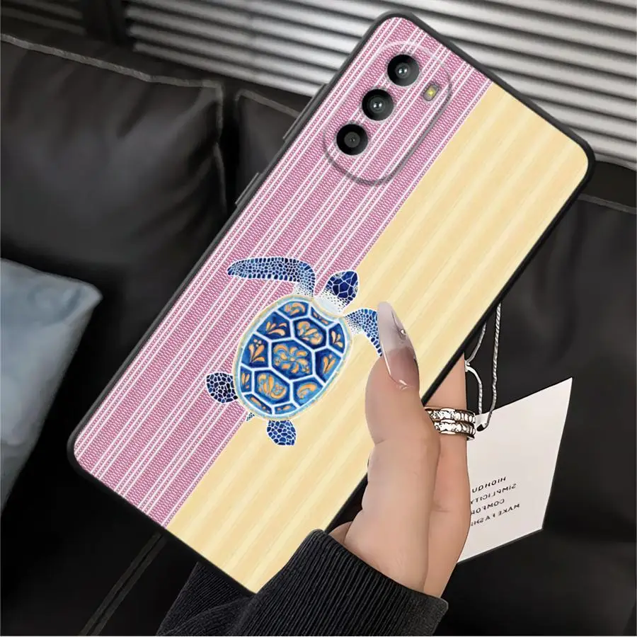 Funda de teléfono suave negra con animales marinos para Motorola Mot G32 G71 G51 G73 Edge 20 Pro 30 Lite G22 Edge40 G53 G30 G50 G52 G60 - imagen 2