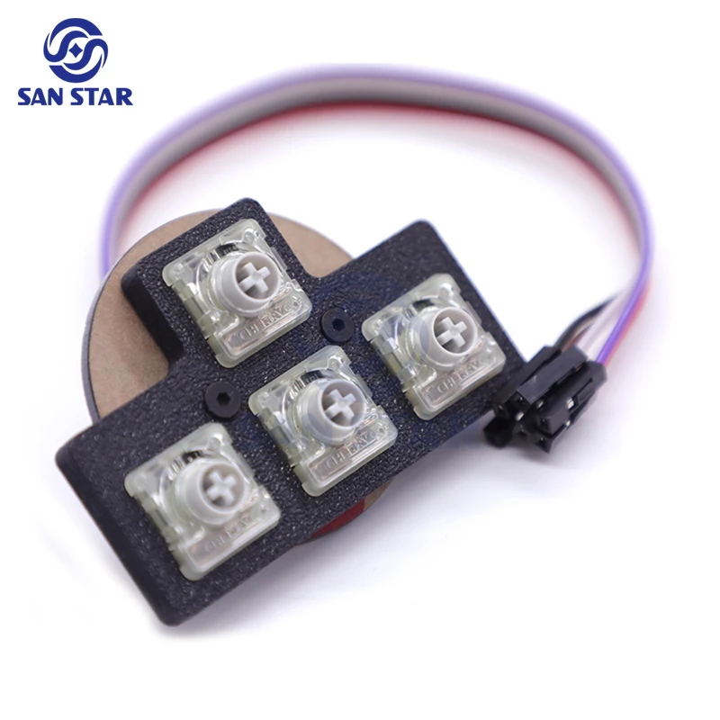 Teclas de movimiento WASD Mixbox Excellence con luces LED para Arcade Hitbox fighstick, palanca de estilo japonés tradicional - imagen 2