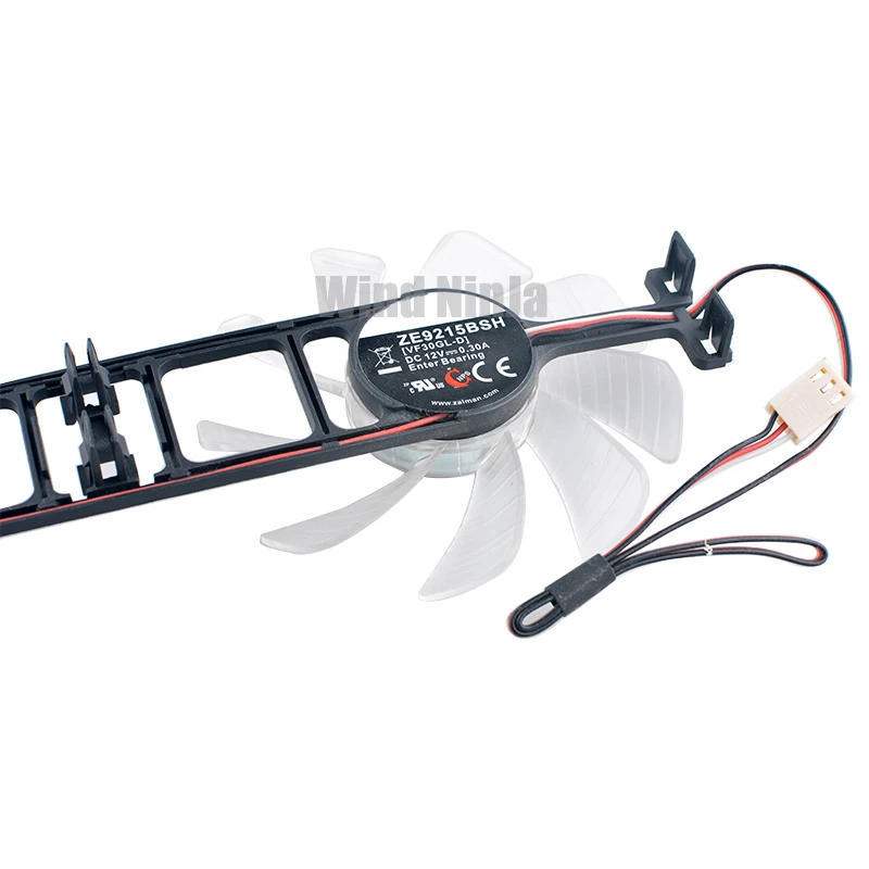 ZE9215BSH VF30GL-D VF3000 85mm ventilador de refrigeración LED verde 0.30A DC12V 3 pines para tarjetas gráficas HD Radeon 5800 Series - imagen 5