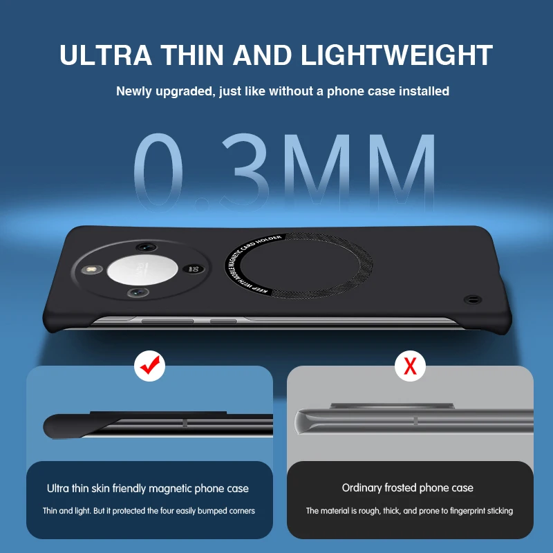 Funda de teléfono Original sin marco para Honor X70 X9D Magic 8 Lite 5G, PC duro, carga inalámbrica magnética ultrafina, fundas traseras simples - imagen 5