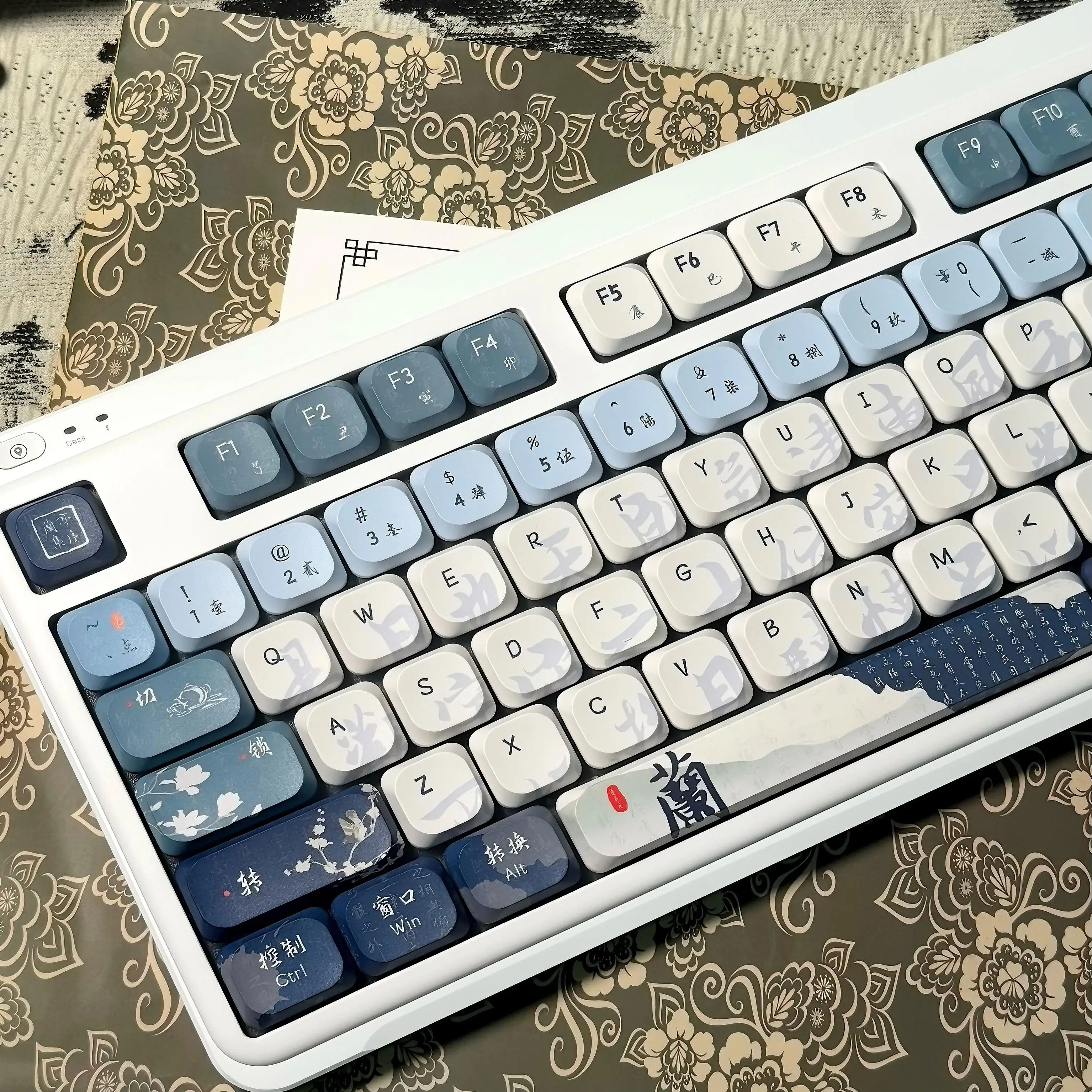 Teclas de perfil bajo, 120 teclas, 5MM, ADA, teclas PBT de doble disparo para interruptor MX 60% 65% 75%, tapa de teclado mecánico para jugadores