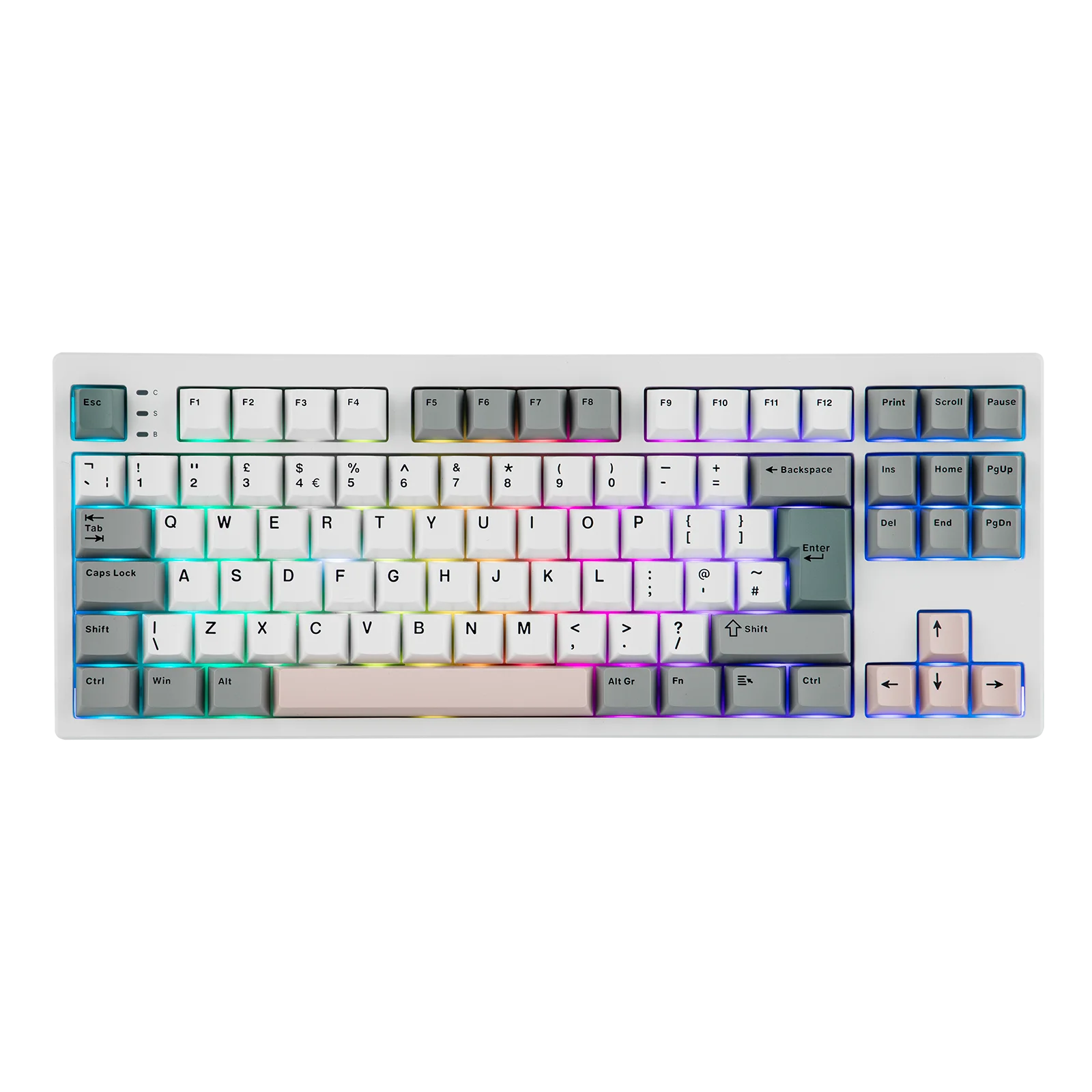 EPOMAKER TH87 ISO-UK TKL Teclado mecánico NKRO inalámbrico con cable/BT/2,4 Ghz con batería de 10000 mAh y luz RGB