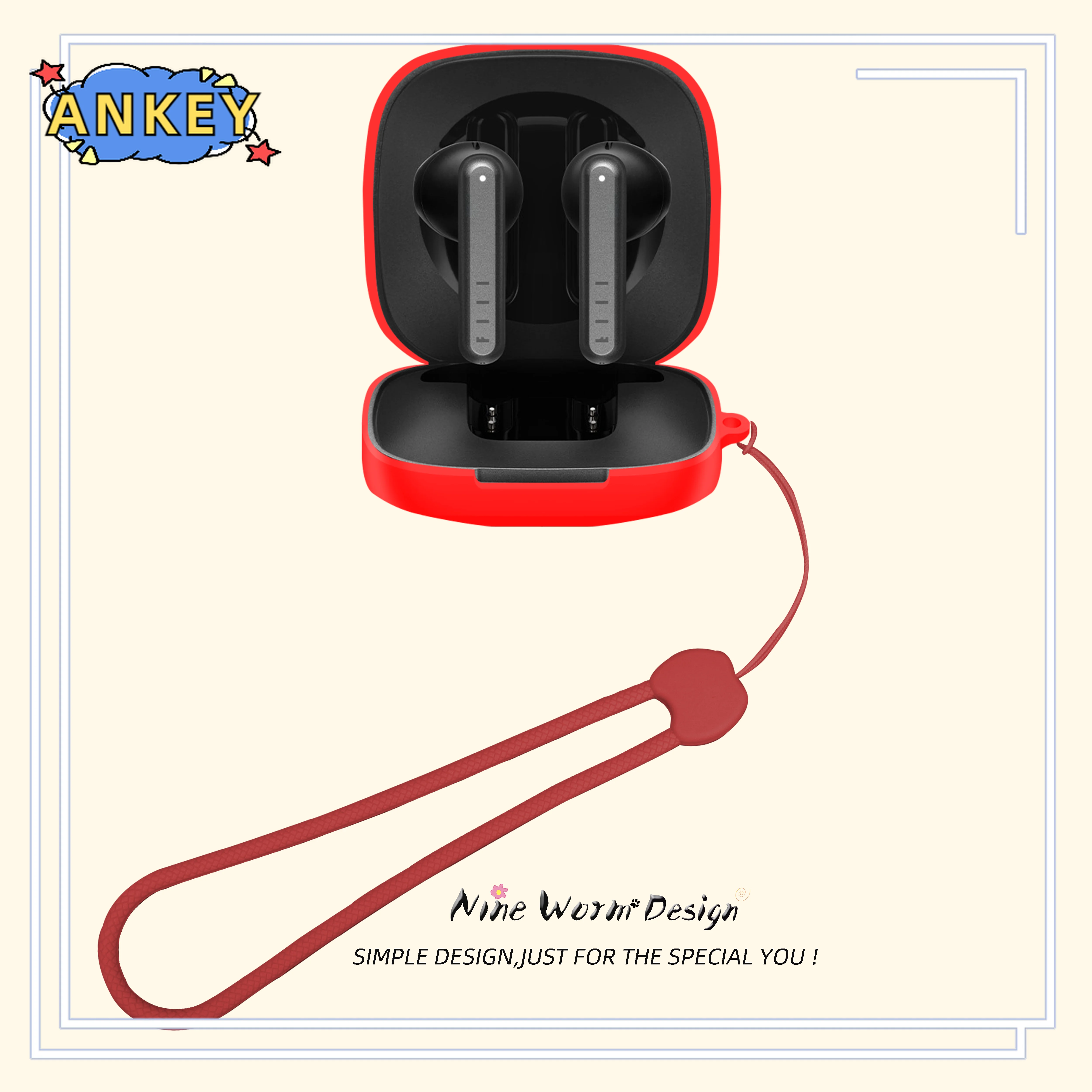 Funda protectora para auriculares FIIL, funda de silicona suave anticaída, inalámbrica, Bluetooth - imagen 5