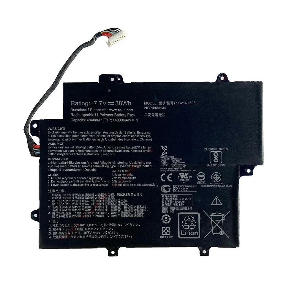 Nueva batería Original para ordenador portátil C21N1625 7,7 V 38Wh para Asus VivoBook Flip 12 TP203NA TP203NA-1K TP203NA-DH22T 2ICP4/59/134 - imagen 3