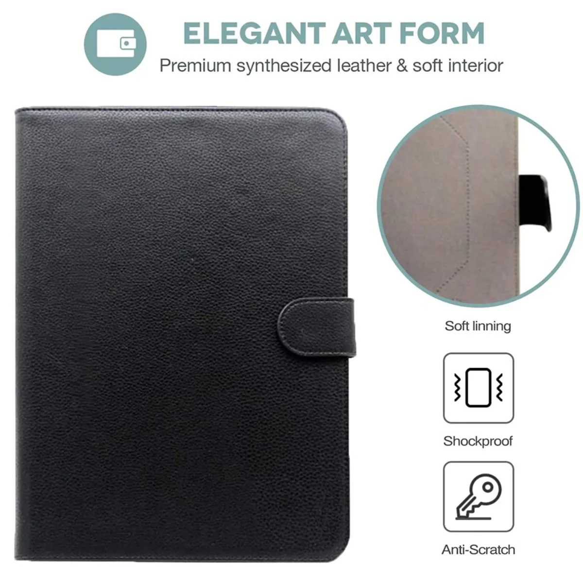 Funda Universal para tableta de 7, 8, 9, 10,1 pulgadas, funda con soporte abatible para iPad, Samsung, Huawei, Lenovo, Android, carcasa protectora dura para tableta y PC - imagen 5