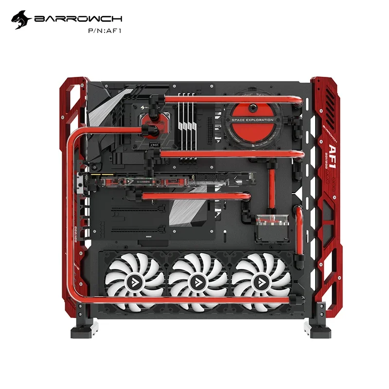 Barrowch-funda de copiadora de aleación de aluminio para EATX/ATX/mATX/ITX, edición limitada, fila múltiple fría, refrigeración por agua, PC, chasis abierto DIY - imagen 4