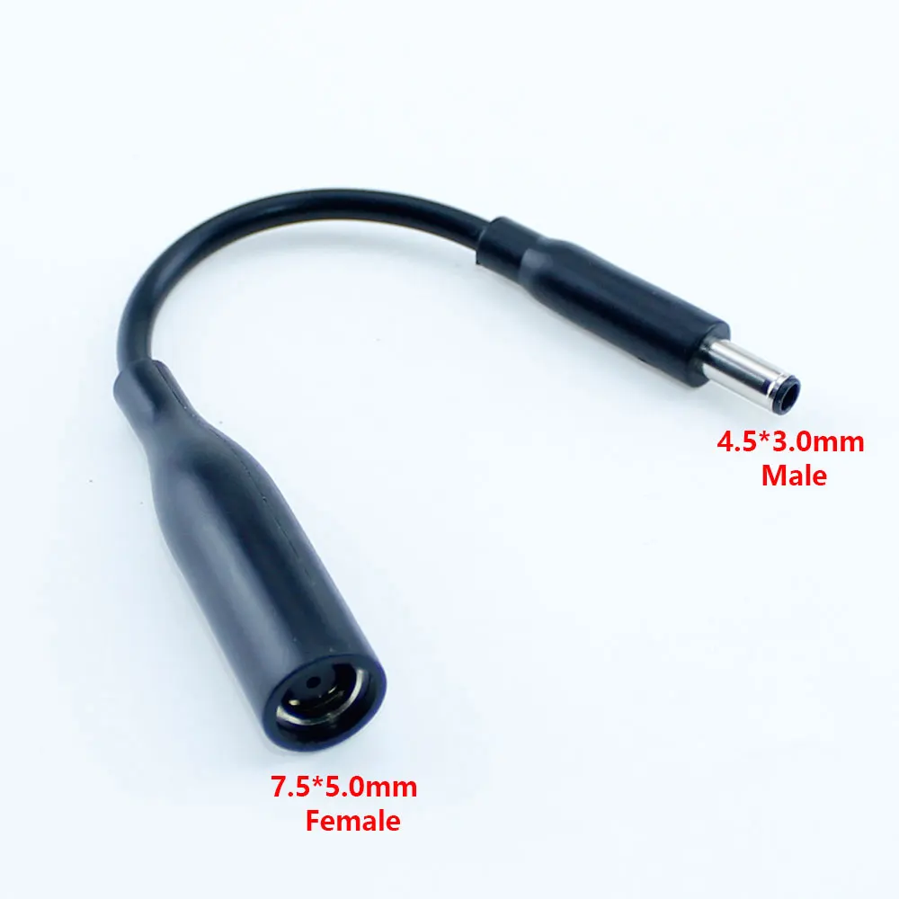 Cable de alimentación CC para ordenador portátil Dell, adaptador para cargador de Cable, 7,4x5,0mm hembra a 4,5x3,0mm, conector macho de Pin Central, 1 ud. - imagen 2