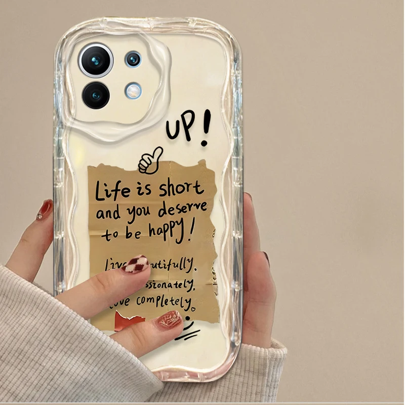 Funda con eslogan de moda de dibujos animados para Xiaomi 14T 13T 12T 13 12 11 11i Lite 5G 10T POCO X5 X6 Pro X3 NFC X4 GT F3 F4 F5 F6 M6 M5S C65 - imagen 5