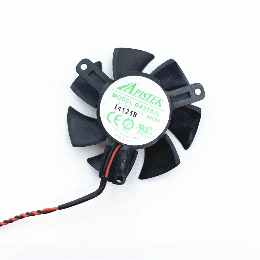 Tarjeta gráfica APISTEK GA51S2L de 45MM y 47MM para aspas de ventilador ZOTAC, ultra silenciosa, 45MM de diámetro, 39mm de paso de orificio, 12V, 2 pines - imagen 5