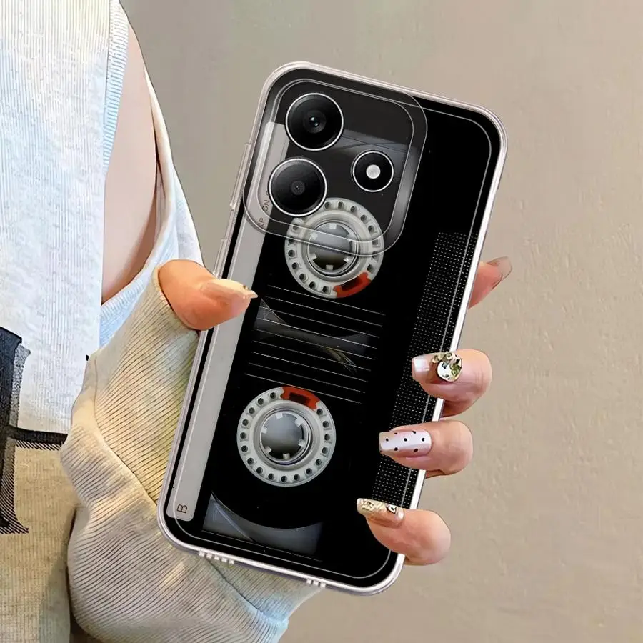 Funda de teléfono para Xiaomi Redmi Note 10Lite 10Pro 10S 8 12S 9 11S 11 14 13 12 Pro Plus máquina de grabación innovadora y suave transparente - imagen 2