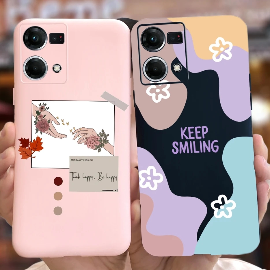 Funda trasera de TPU suave para Oppo Reno7 4G, cubierta pintada con arte encantador, CPH2363, F21 Pro, 2022 - imagen 2