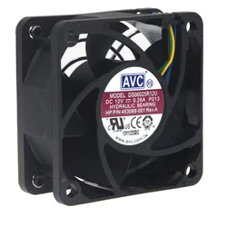 Ventilador 12V 60x60x25mm 4 Pines para Servidor