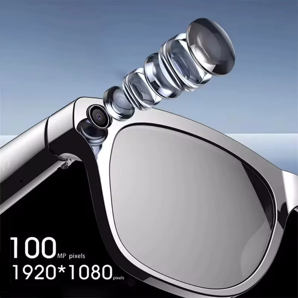 Gafas inteligentes AI de 1080P GPT, cámara multifuncional de 100mp, Chat, Bluetooth, llamada, asistente de voz, reproductor de música, traducción inteligente - imagen 3