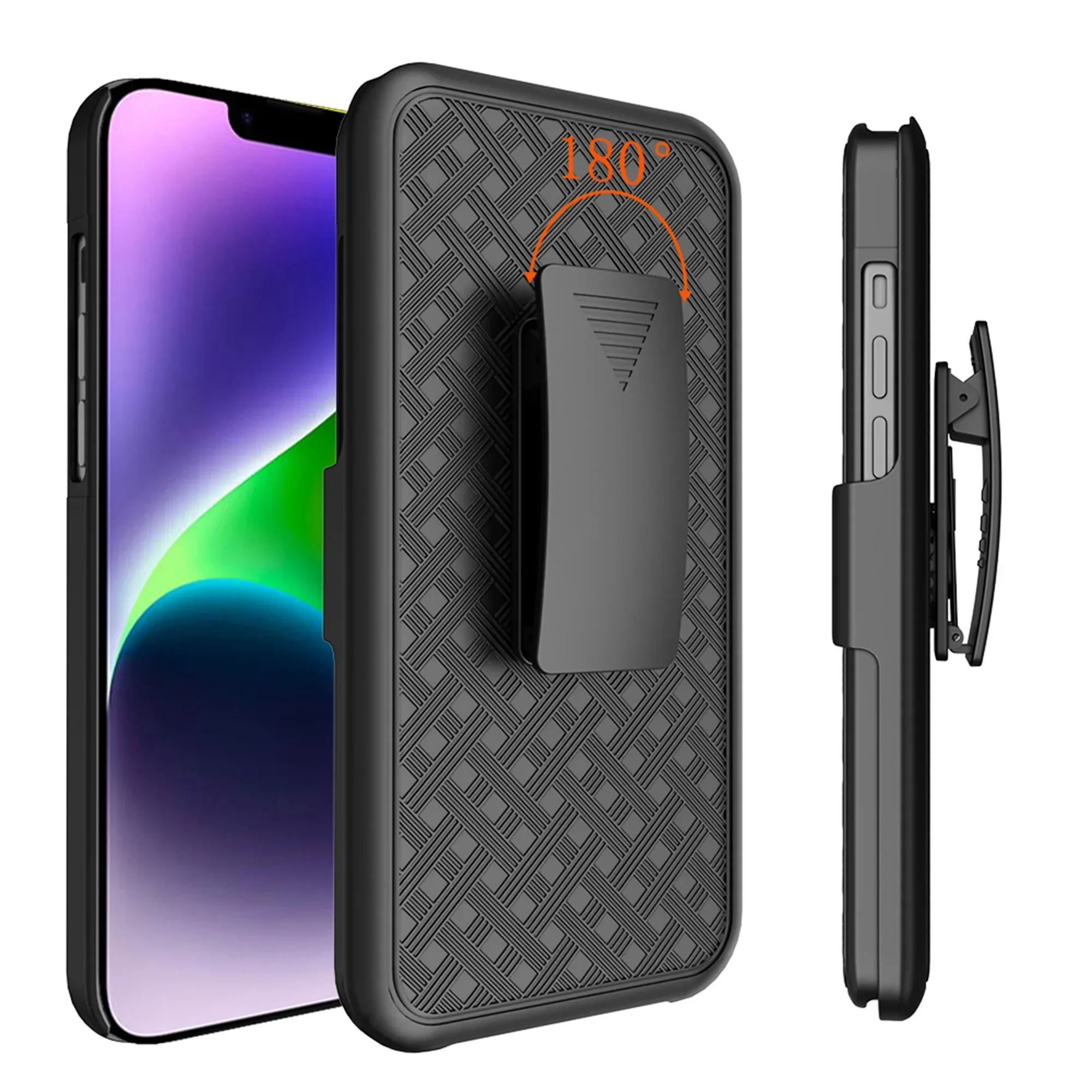 Funda combinada de carcasa dura 2 en 1, funda de teléfono con Clip para cinturón para IPhone 17 Air 16 Pro Max 15 Plus 14 13 12 Mini 11 Pro - imagen 4
