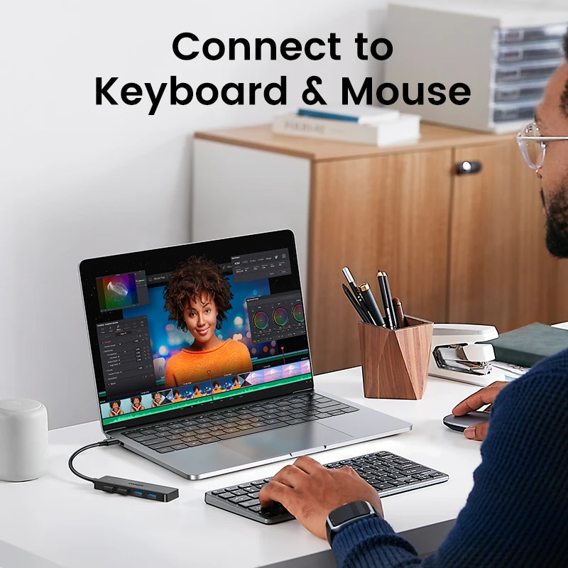 UGREEN-Hub USB 3,0 con 4 puertos, HUB delgado para ratón, teclado Compatible con MacBook Pro Air, ordenador portátil, PC de escritorio, Xbox, PS5, divisor - imagen 5