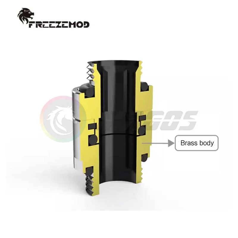 FREEZEMOD PC Refrigeración M-M Conexión, 360 °   Bomba de conexión giratoria, superficie lisa de diseño hexagonal, 4 colores GXZDS-E3 - imagen 4