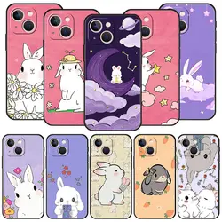 Funda TPU para iPhone 16/15/14/13/12/11 y más – Conejo colorido