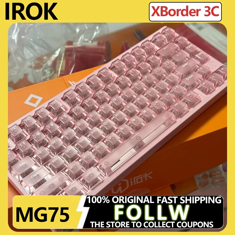 IROK MG75 Pro Teclado mecánico interruptor magnético RT0.005 8000Hz RGB aluminio 81 teclas teclado personalizado PC Gamer accesorio regalo