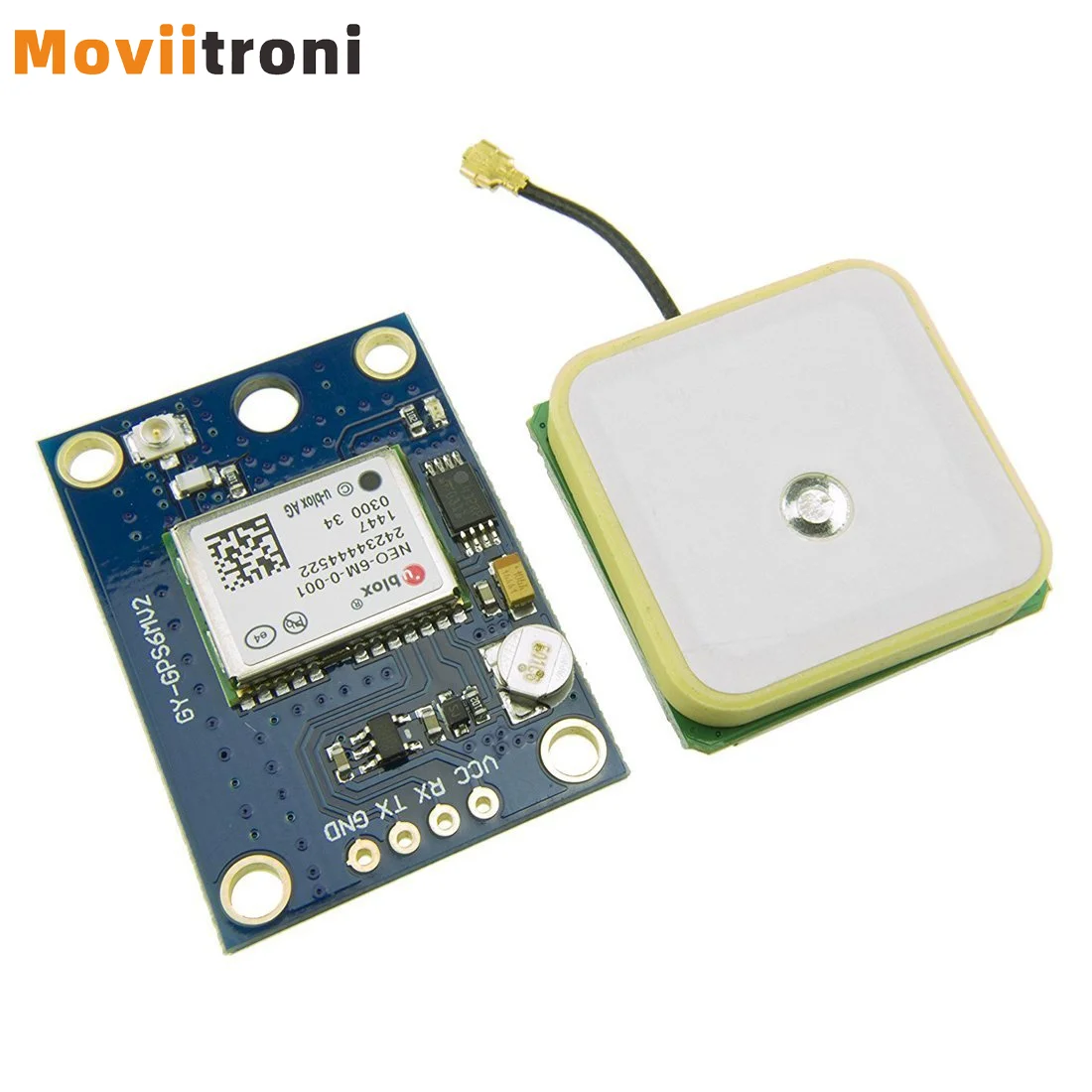 Módulo controlador de vuelo GPS GY-NEO6MV2 NEO-6M 3V-5V con antena cerámica súper fuerte para Arduino EEPROM APM 2,5