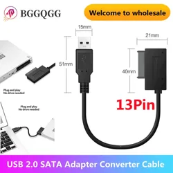 Adaptador MiniSATA 13 pines a USB 2.0 para disco duro
