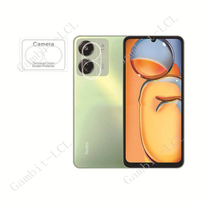 Lente de cámara Integral 3D para Xiaomi Redmi 13C 4G, vidrio templado en Redmi13C Poco C65 PocoC65, película protectora de pantalla trasera