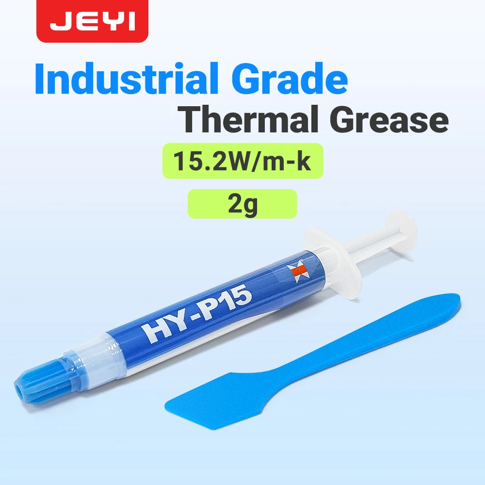 JEYI (15,2 W/m · K) pasta térmica de silicona de 2g para disipador de calor SSD y refrigeración de CPU/GPU, compuesto térmico de silicona para tarjeta gráfica de portátil