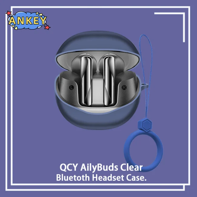 Funda transparente para auriculares QCY AilyBuds, anillo protector de silicona, cubierta de dibujos animados, Auriculares Bluetooth - imagen 5