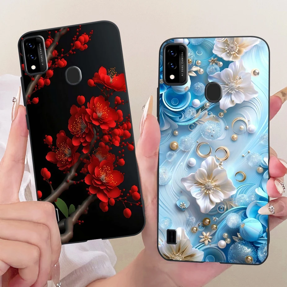 Para ZTE Blade A51 funda BladeA71 A7030 lazo de lujo flores pintado cubierta suave TPU funda de teléfono para ZTE Blade A71 A 51 BladeA51 Shell - imagen 5