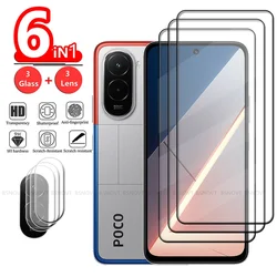 Xiaomi Poco M7 Vidrio Templado Protector 6 en 1 9H Cubierta Completa