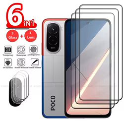 Xiaomi Poco M7 Vidrio Templado Protector 6 en 1 9H Cubierta Completa