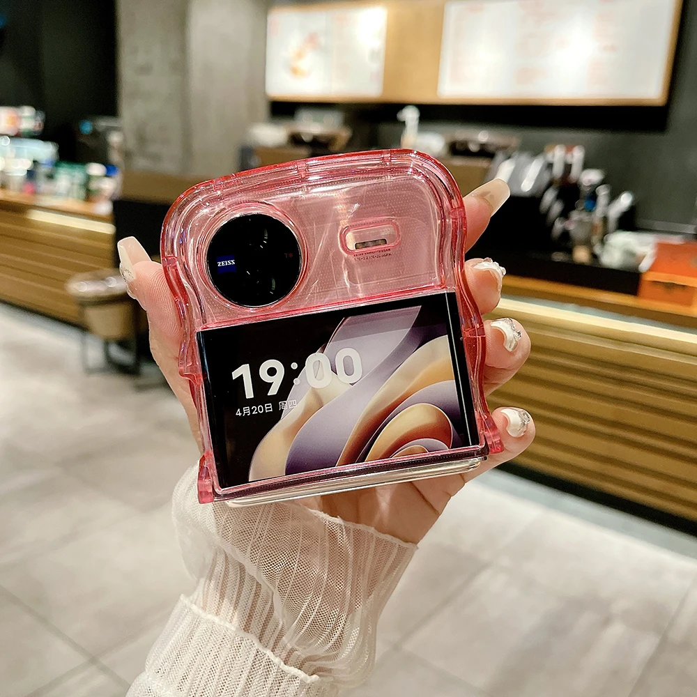 Funda suave y plegable para Vivo X, carcasa de teléfono de protección completa a prueba de golpes, antideslizante, Color sólido, silicona xFlip TPU - imagen 4