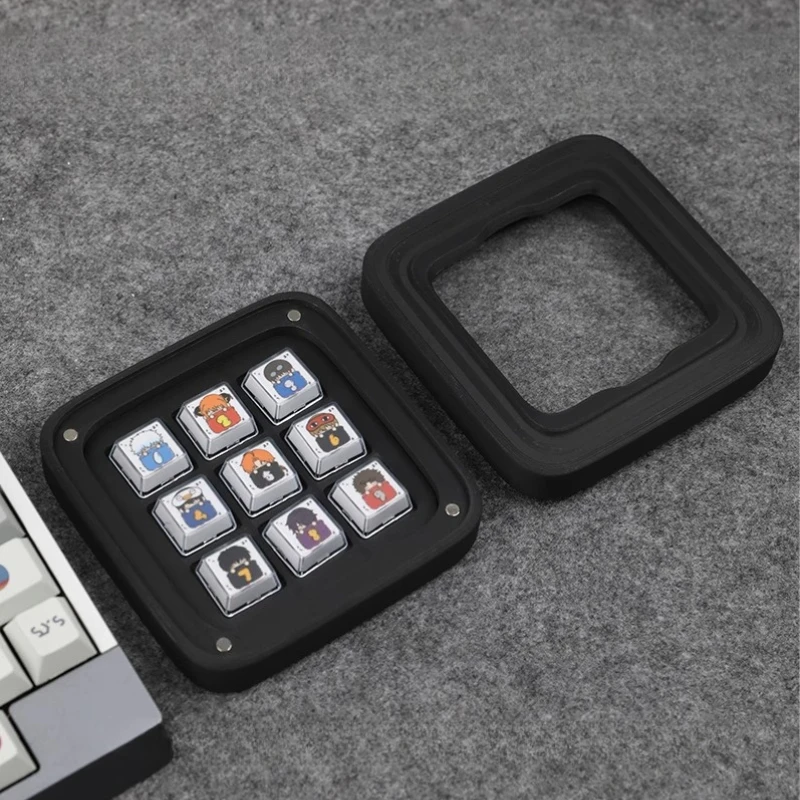 Alightstone-caja de almacenamiento de teclas con impresión 3D, caja de exhibición de polvo de resina personalizada con nueve compartimentos, accesorios de decoración, regalo - imagen 3