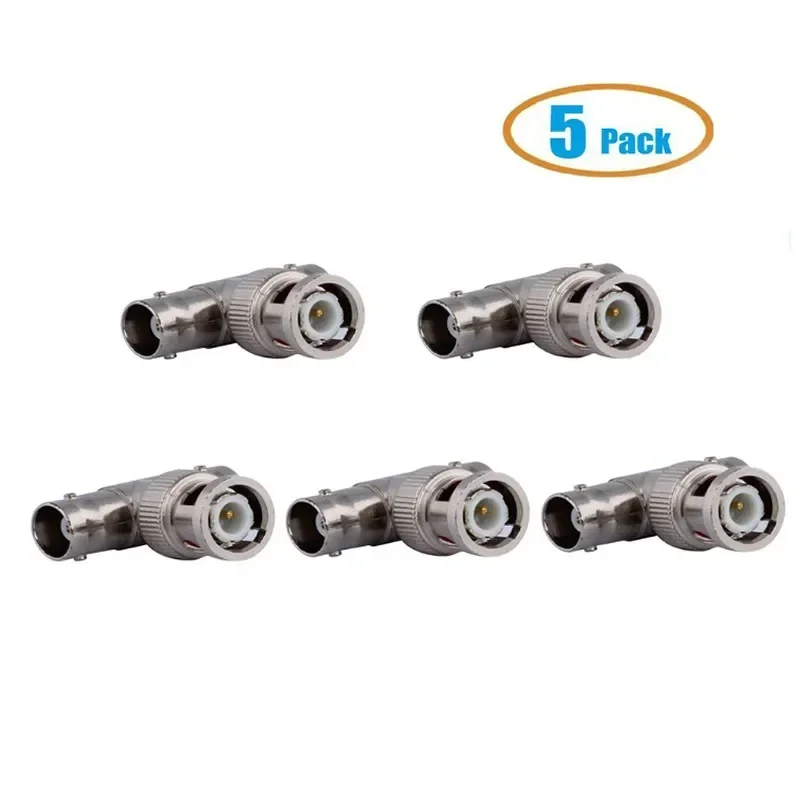 5 unids/lote conector BNC divisor de 3 vías conversión recta enchufe macho BNC a 2 conectores hembra BNC adaptador T