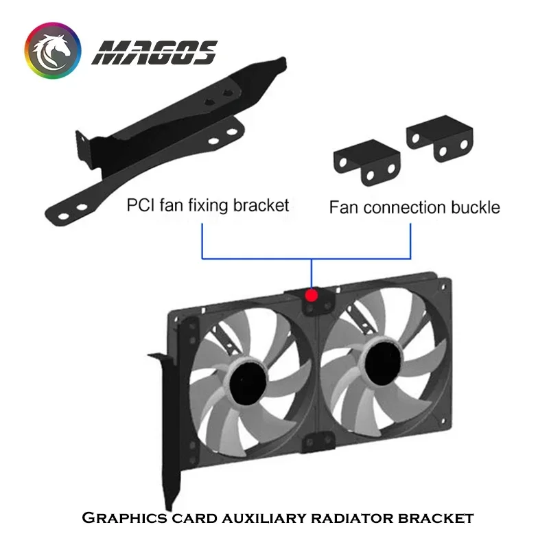 Soporte de ventilador de compañero de tarjeta gráfica MOD 9CM/12CM, hebilla de estante de refrigeración PCI GPU para ordenador, disipador de calor Universal VGA de escritorio - imagen 3