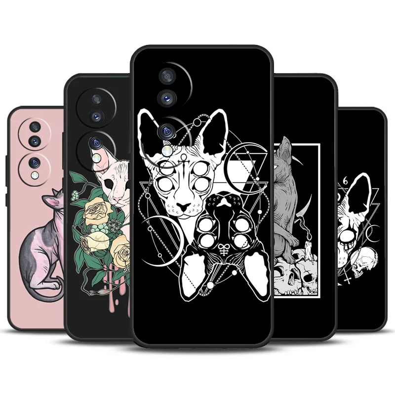 Funda de teléfono satánica Sphynx para Honor, 90 Lite, 70, 50 Magic, 5, 6 Pro, X6, X7, X8, X9, X6a, X7a, X8a, X9a, X9b, X8b