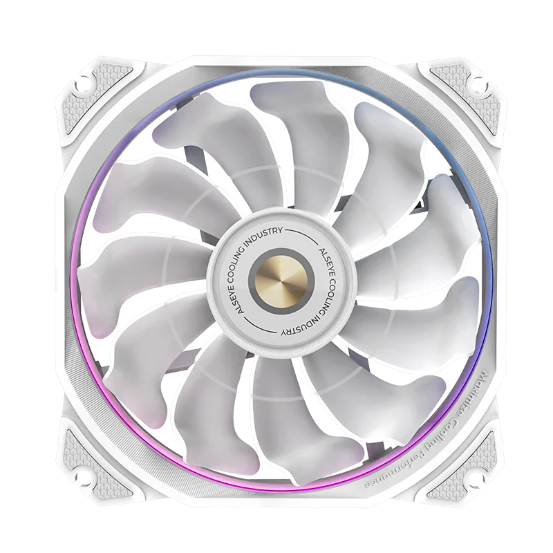 ALSEYE-ventilador de caja de PC MAX M120-P, ARGB 5V, 3 pines, hoja de reserva, rodamiento FDB, ventilador PWM silencioso, disipador térmico Aura Sync, 120mm - imagen 4