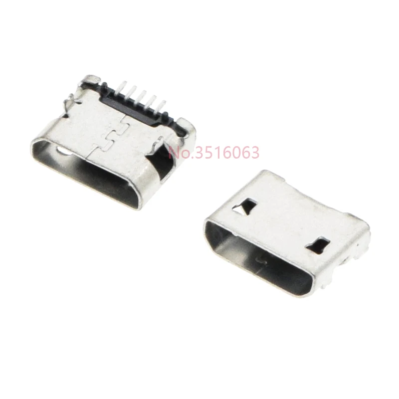 Conector hembra para teléfono móvil, Conector Micro USB de 5 pines, 10 piezas, 5,9mm, DIP2, tipo B, con rizador/boca plana, sin rizar - imagen 5