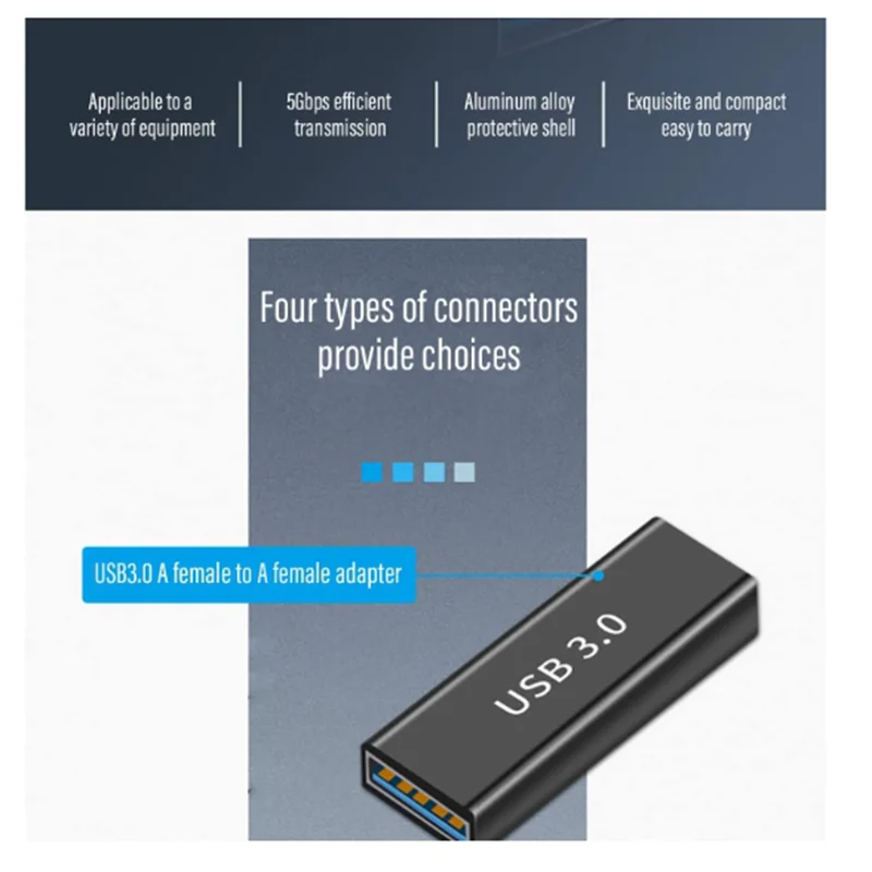 Kit de aplicaciones USB 3,0, USB 3,0 hembra a hembra y macho a macho y hembra a macho, conector acoplador de extensión de conversión de alta velocidad - imagen 3